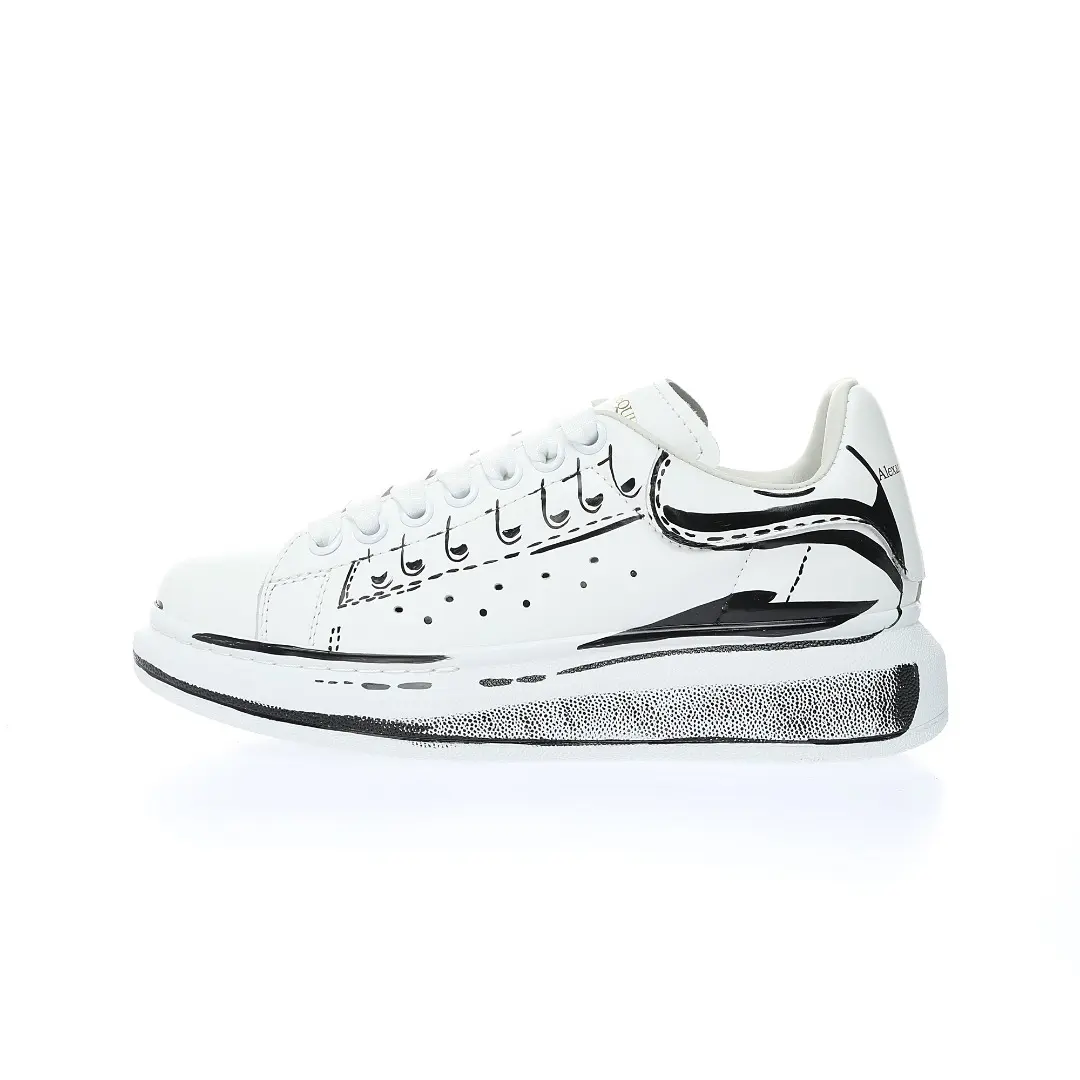 Alexander McQueen White Graphic Printed Sneakers Review | YtaYta