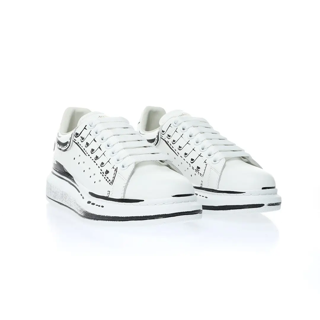 Alexander McQueen White Graphic Printed Sneakers Review | YtaYta